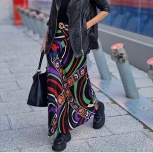 Colorful Geometric Patterned Skirt